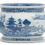 Chinese Blue and White Landscape Jardiniere