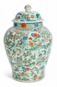 Chinese Famille Verte Kangxi Vase