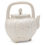 A blanc-de-chine hexagonal wine pot and cover Kangxi