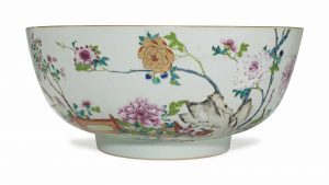 Qianlong porcelain famille rose punch bowl