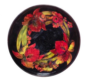 Walter Moorcroft Flambé 'Orchid' Pattern Bowl