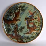 A VERY LARGE MINTON ARTS AND CRAFTS POTTERY CHARGER