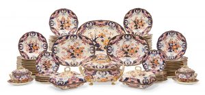 A Derby porcelain part dinner service in the Old Japan pattern circa 1820