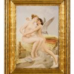 A Berlin (K.P.M) porcelain plaque: Cupid and Psyche late 19th century