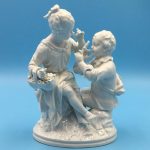 KPM Germany Blanc De Chine porcelain figurine of children