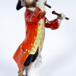 19th Century Meissen Monkey Band Drummer