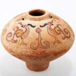 A JIN DYNASTY STYLE COLOR EARTHENWARE JAR WITH FOUR PHOENIX