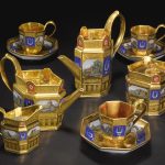 A Berlin (K.P.M) porcelain 'micro-mosaic' tea and coffee service, circa 1823-32