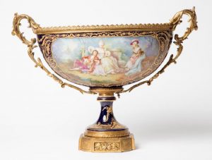 A SEVRES STYLE FRENCH ORMOLU CENTERPIECE